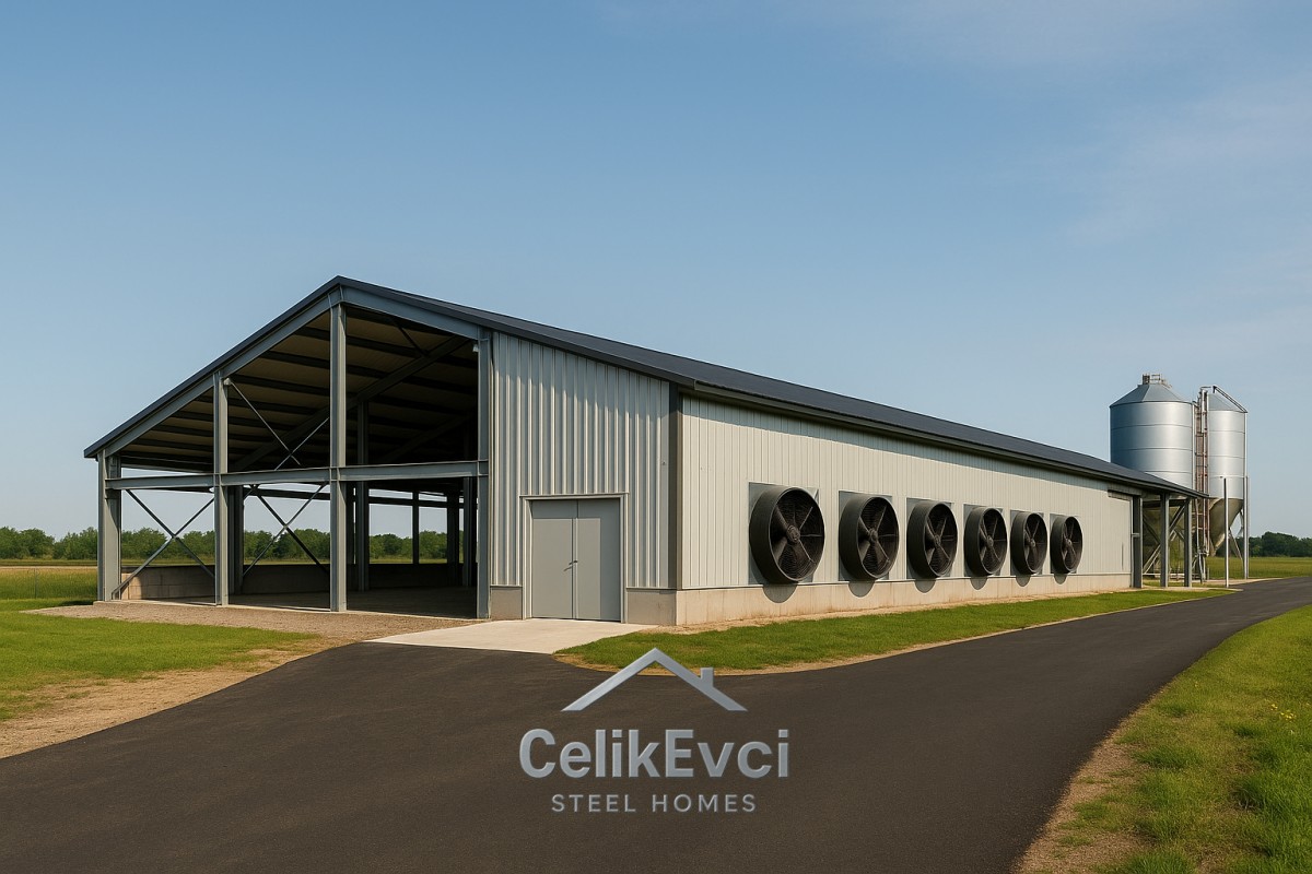 Ağır Çelik Tavuk Çiftliği Projesi – Planlı ve Modüler Kümes Sistemi